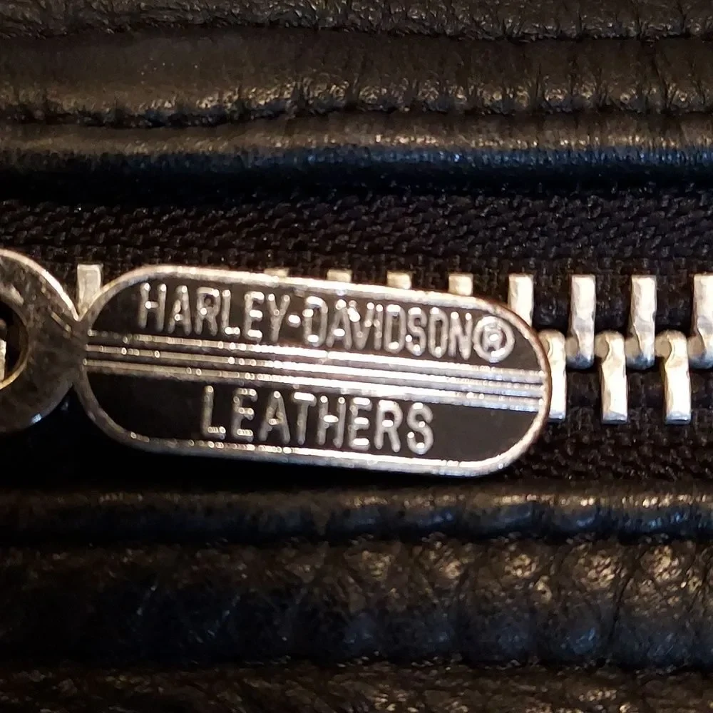 Vintage Harley-Davidson Leather Jacket Black 80s American Cowhide Bikercore 46R